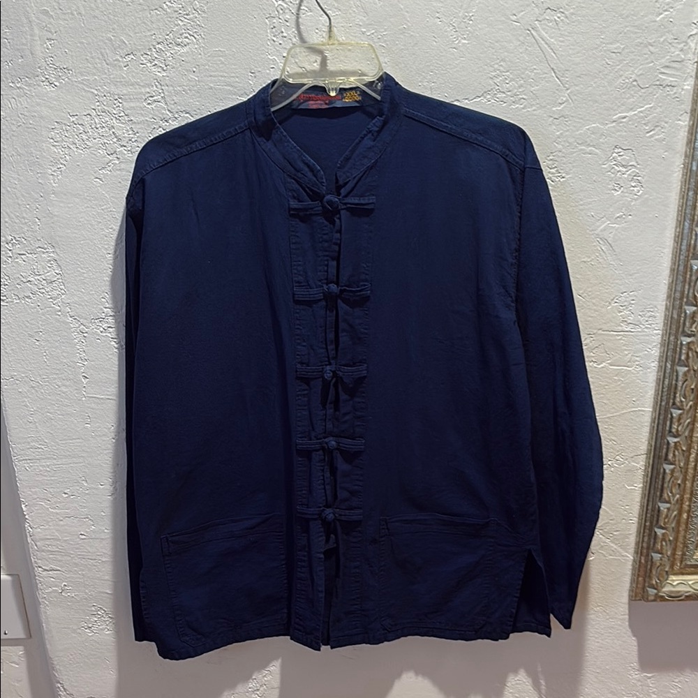 Navy Blue Lightweight Traditional Thai Fisherman’s Jacket